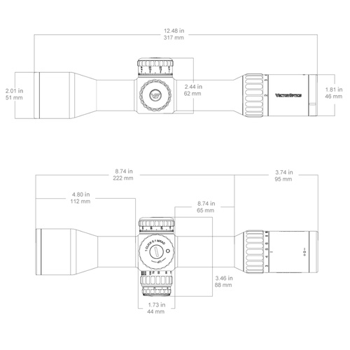 Vector Optics - Luneta biegowa Forester 1-5x SFP LPVO - 30 mm - G4 Fiber - Czarny - SCOC-54