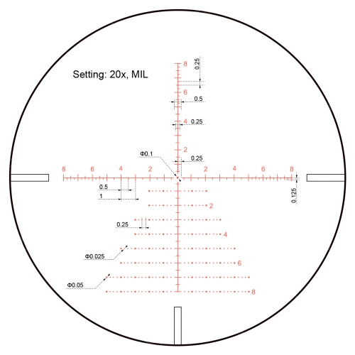 Vector Optics - Luneta celownicza Continental x8 4-32 SFP ED Zero Stop - 56 mm - Czarna - SCOL-T51