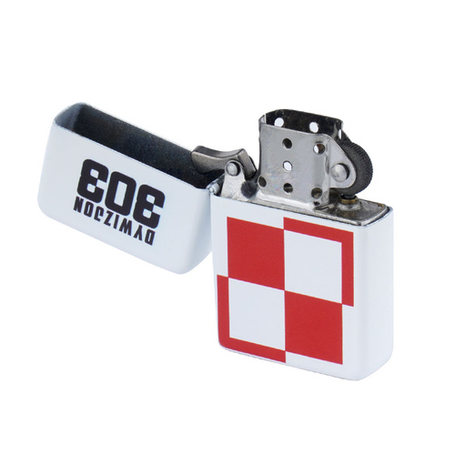 Tasman - Zapalniczka benzynowa - Dywizjon 303 Szachownica - White Matte - Q310082