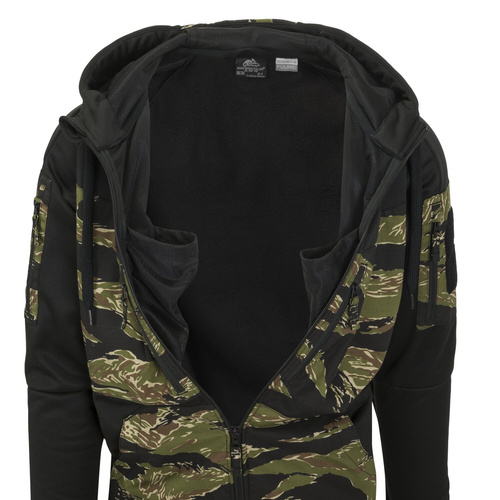 Helikon - Rozpinana bluza Rogue Hoodie - Bawełna - Poliester - Czarny/ERDL - BL-RHF-PO-011PA