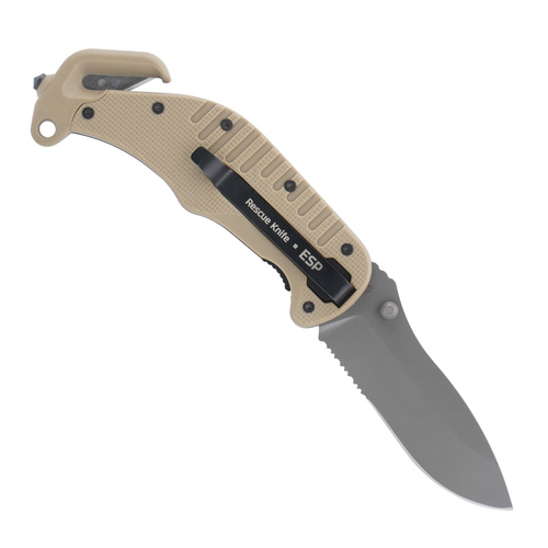 ESP - Nóż ratowniczy Rescue Knife - Combo - Khaki - RKK-01-S KH