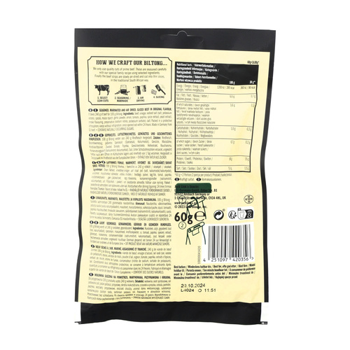 Jack Link's - Suszona wołowina - Biltong Klasyczna - 60 g - 10000041763