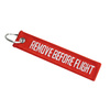 Mil-Tec - Brelok do kluczy Remove Before Flight - Czerwony - 15901009