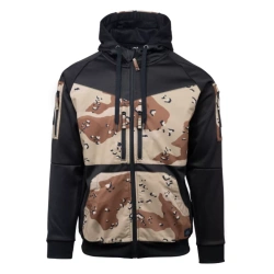 Helikon - Rozpinana bluza Rogue Hoodie Fullzip - RipStop - Czarny/6 Color Desert - BL-RHF-PO-016CA