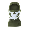101 Inc. - Kominiarka jednootworowa Balaclava Skull - Bawełna - Zielona - 214278 OD