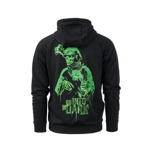 Direct Action - Bluza z kapturem Hoodie Into the Dark - Czarna - HO-DAID-CTB-BLK