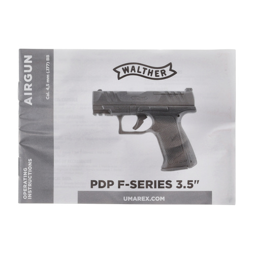 Walther - Replika pistoletu PDP F-serie 3,5" - 6 mm BB - CO₂ 12 g - Czarny - 2.6600