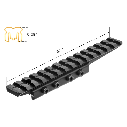 UTG - Szyna montażowa Universal Adaptor Dovetail na Picatinny - Czarny - MNT-DTW145