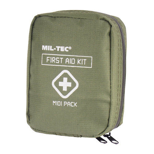 Mil-Tec - Apteczka z wyposażeniem First Aid Kit - Midi Pack - Zielony OD - 16025900