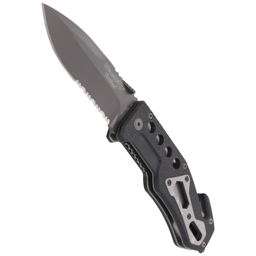 FOX - Nóż ratowniczy BlackFox Tactical Rescue Folder - Czarny - BF-115