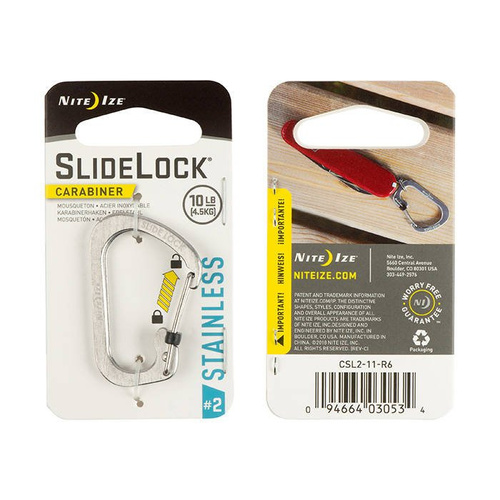 Nite Ize - Karabinek SlideLock Carabiner #2 - Stalowy - CSL2-11-R6