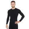 Brubeck - Koszulka termoaktywna z długim rękawem Active Wool Merino - Czarna - LS1282M