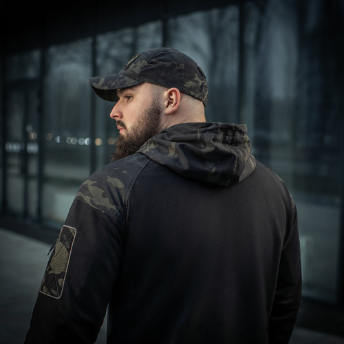 M-Tac - Bluza z kapturem Combat - Bawełna - Czarna - 20520208