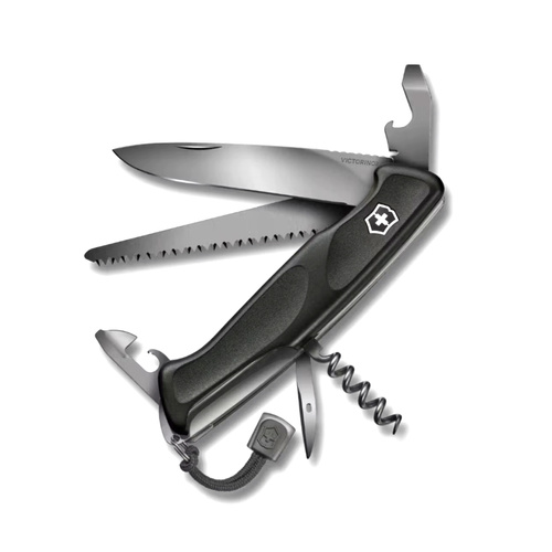 Victorinox - Scyzoryk wielofunkcyjny Ranger 55 - 10 funkcji - Onyx Black - 0.9563.C31P