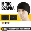 M-Tac - Czapka zimowa z rzepem Watch Cap Elite - Polarowa - Czarna - 40017002