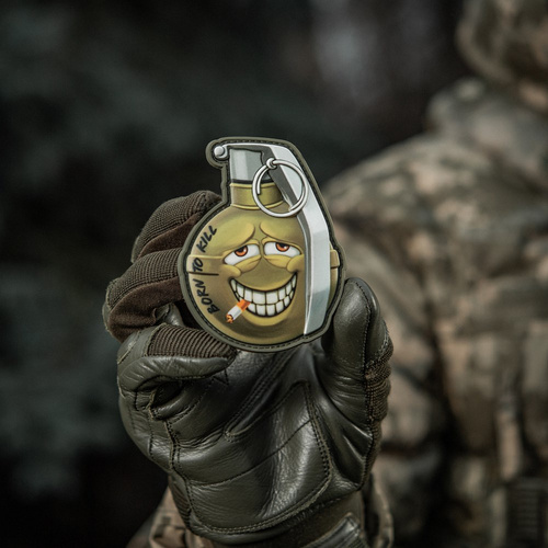 M-Tac - Naszywka Uśmiechnięty granat M67 v2 - PVC 3D - Zielony - 51139200