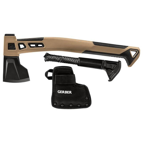 Gerber - Toporek survivalowy z przybornikiem w chwycie Bushcraft Hatchet - Coyote - 31-003789