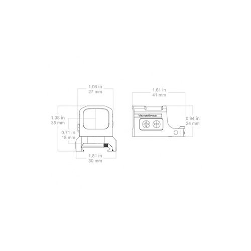 Vector Optics - Kolimator zamknięty Frenzy-S 1x17x20 Aspheric Lens - Czarny - SCRD-68