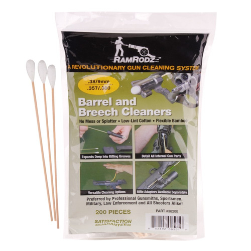 RamRodz - Wycior do broni Barrel and Breech Cleaners - .38 / 9 mm / .357 / .380 - 200 szt. - #38200