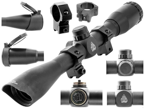 Leapers - Luneta celownicza UTG True Hunter® 4x32 - Tubus 1" - Dovetail 11mm - Mil-Dot - SCP-U432FD