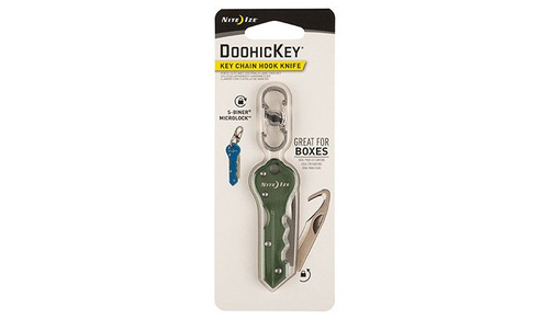 Nite Ize - Brelok z nożem ratunkowym DoohicKey Key Chain Hook Knife - Oliwkowy - KMTC-08-R7