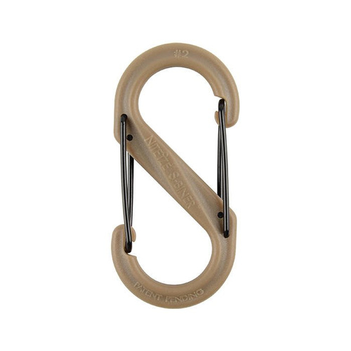 Nite Ize - Karabinek S-Biner #2 Plastic Black Gate - Coyote - SBP2-03-28BG