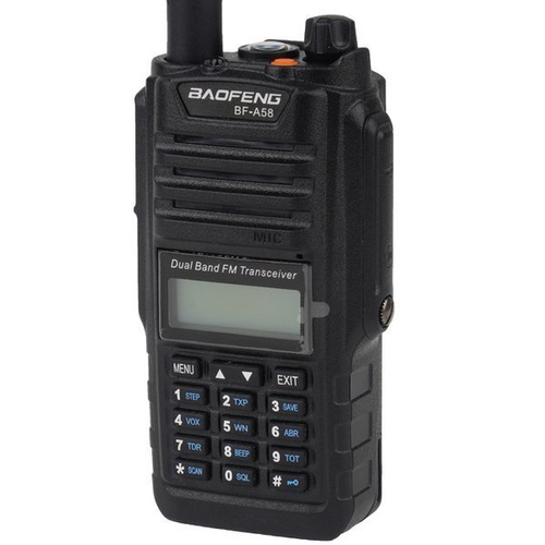 BaoFeng - Radiotelefon VHF/UHF Duobander PTT - 5 W - IP67 - 1800mAH - BF-A58