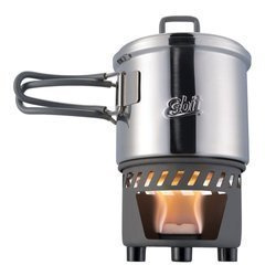Esbit - Kuchenka turystyczna z garnkiem Solid Fuel Cookset - Stal nierdzewna - 585 ml - CS585ST