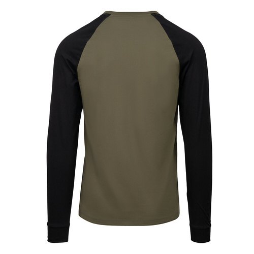 Helikon - Koszulka z długim rękawem Lift, Run, Shoot - Bawełna - Olive Green/Czarny - TS-RLS-CO-02