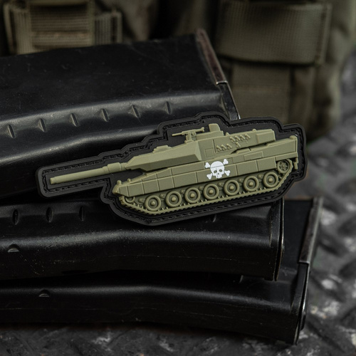 M-Tac - Naszywka Czołg - PVC 3D - Czaszka - Oliwkowy - 51338312