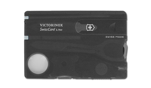 Niezbędnik Victorinox Swiss Card Lite - 13 funkcji - Czarny przezroczysty - 0.7333.T3