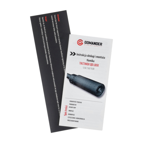 Gomander - Tłumik do broni Tactinox PCC QD L - 9 mm - M26x1,5 - Piaskowy - TB0.9680_2 FDE