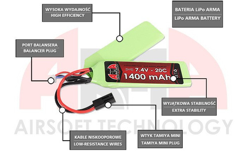 Arma Tech - Bateria AEG - LiPo - 7.4V 3300 mAh 35C [1]