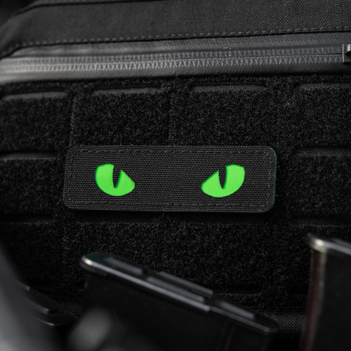 M-Tac - Naszywka Cat Eyes - Fluorescencyjna - Wycinana laserowo - Cordura - Czarny - 5831