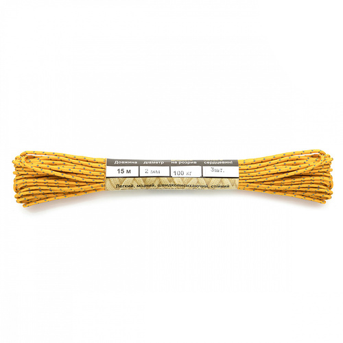 M-Tac - Paracord Minicord - 2 mm - 15 m - Goldenrod Reflective - 10271134