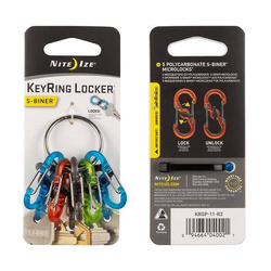Nite Ize - Organizer kluczy S-Biner KeyRing Locker - Assorted - KRGP-11-R3