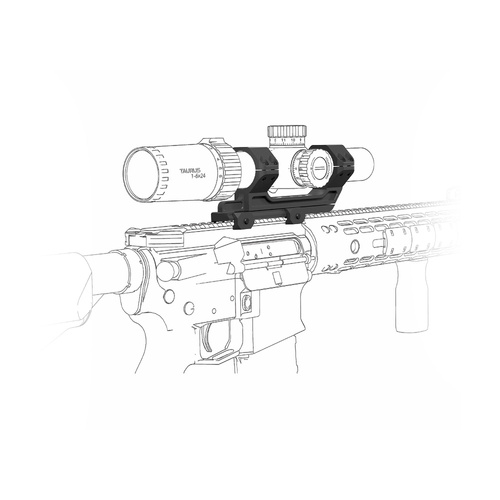 Vector Optics - Montaż do lunety jednoczęściowy Adjustable Extended Picatinny Mount - 30 mm - Czarny - XASR-3037