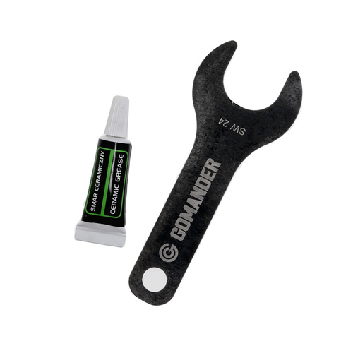 Gomander - Kompensator płomienia Quadron S - 9 mm - Gwint M18X1 - Czarny - TBO.10174_0-M18x1(CZ)