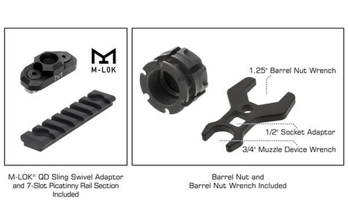 UTG - Łoże do AR15 Super Slim SD Free Float - 14'' - M-LOK - Mil-Spec - Czarne - MTU046XLM