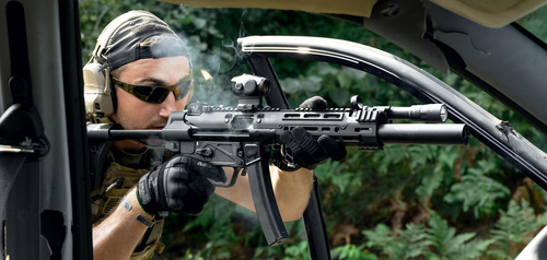 UTG Pro - Łoże przednie dla MP5 Monolithic M-LOK - Aluminium - Czarne - MTU055SSME