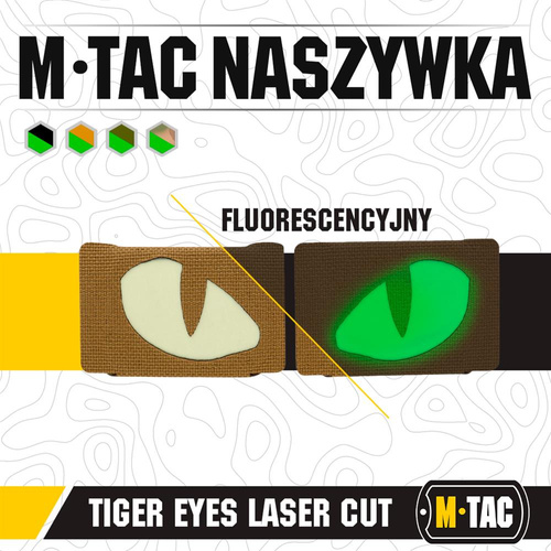 M-Tac - Naszywki odblaskowe Tiger Eyes Laser Cut - Para - Coyote - 51140005