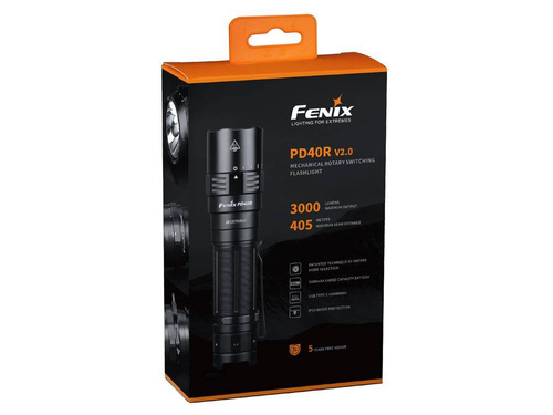 Fenix - Latarka LED akumulatorowa - 3000 lumenów - 5000 mAh - Czarna - PD40R V2.0