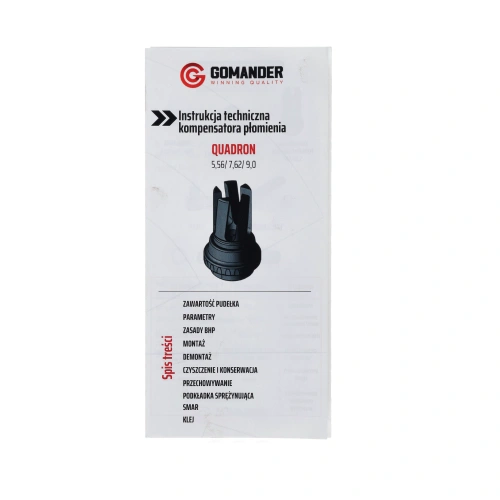 Tłumik płomienia Gomander Quadron Evo 9 mm M14x1 - Stal hartowana - Czarny - TB0.10215_1-M14x1-9.