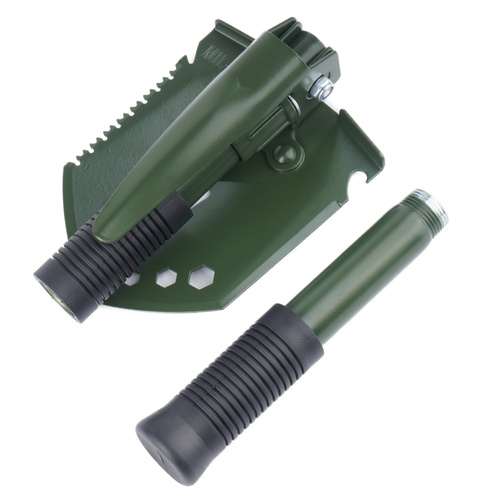 Mil-Tec - Saperka składana z kilofem i pokrowcem Multifunction - Stal węglowa - Zielony OD - 15525301