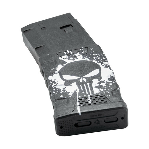 MFT - Magazynek polimerowy Extreme Duty Punisher Skull do AR-15 / M4 - 5,56 x 45 mm/.223 - 30 naboi - Czarny - EXDPM556D-PSS-WH