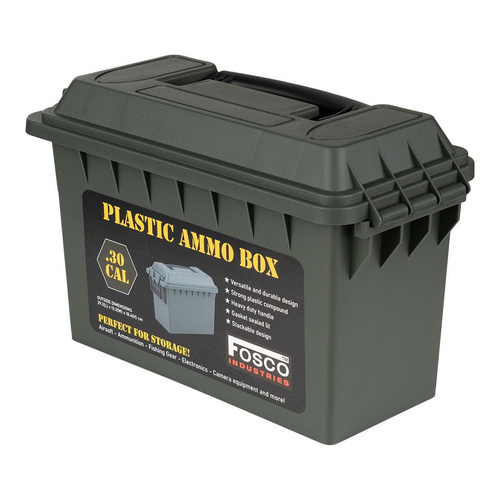 Fosco Industries - Skrzynka amunicyjna Ammo Box .30 cal - 4,5 L - Polimer - Zielony - 465203