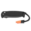 Ganzo - Nóż składany EDC G7413 z gwizdkiem - G-Lock - Czarny - G7413-BK-WS