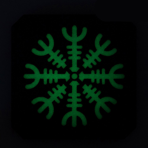 M-Tac - Naszywka Hełm Grozy - Cordura 500D - Fluorescencyjna - Laser Cut - Czarny/GID - 51220299