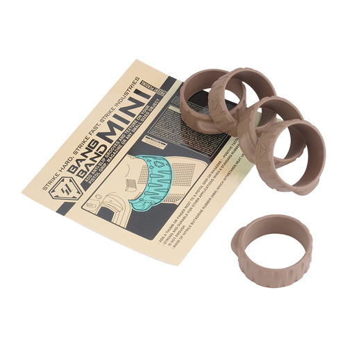 Strike Industries - Zestaw opasek elastycznych Bang Band Mini - 5 szt. - FDE - SI-BANGBAND-34MM-FDE