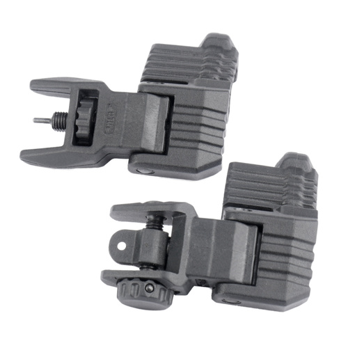 DLG Tactical - Składane przyrządy celownicze Offset Sights Low Profile - Czarne - DLG-184